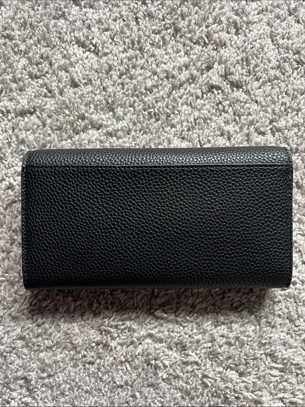 Calvin Klein Black Pebbled Leather Flap Wallet - Picture 2 of 8